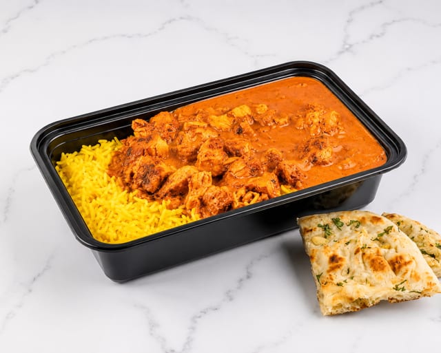 Butter Chicken Over Rice.