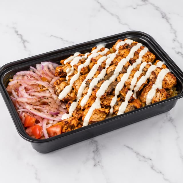Chicken Tikka Over Rice.