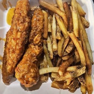 Mango Habanero Tenders with Fries